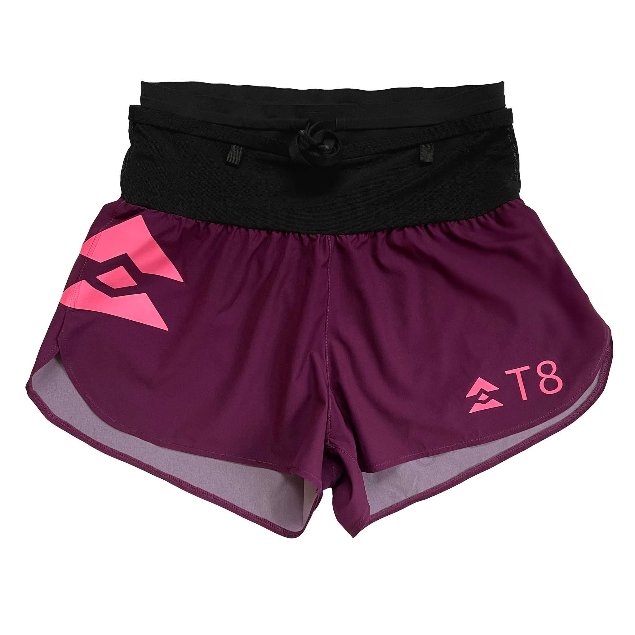 T8 Women's Sherpa Shorts with Integrated Running Belt